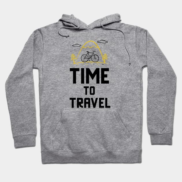 Time To Travel - Cycling Hoodie by Jitesh Kundra